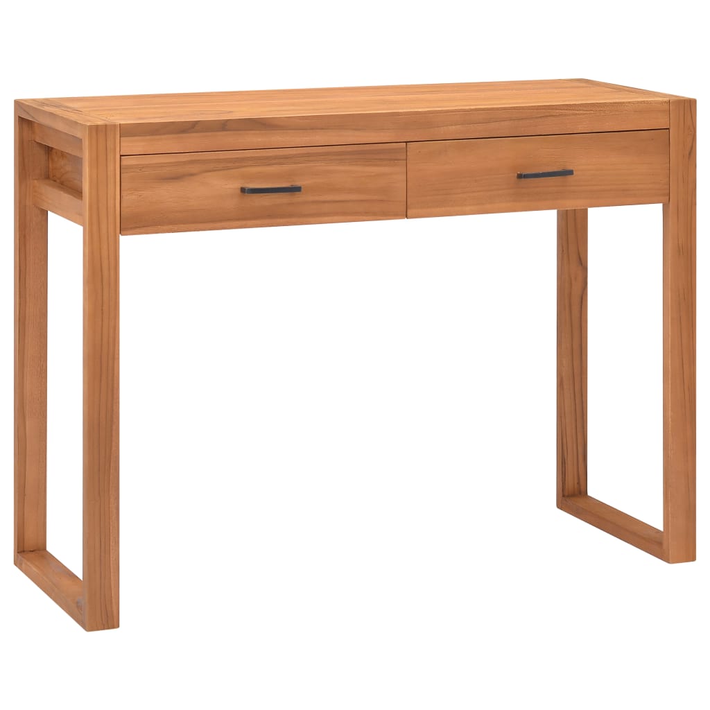 Desk with 2 Drawers 100x40x75 cm Teak Wood